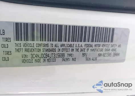 2018 Jeep Compass Limited 4X4 z USA, uszkodzony, nr VIN 3C4NJDCB4JT315699
